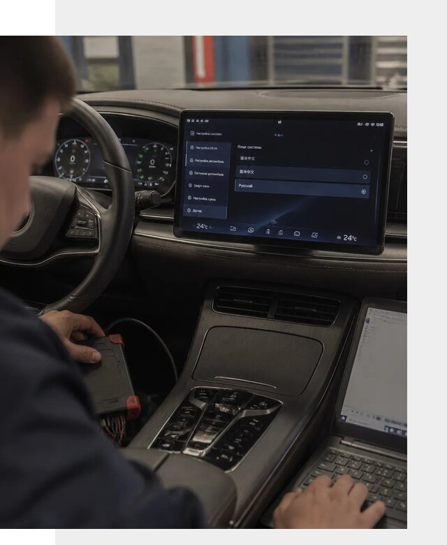 Русификация автомобиля BYD HAN для эксплуатации в Белогорске